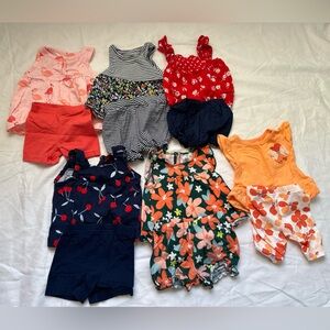 Carters Baby girl size 3 months outfit lot